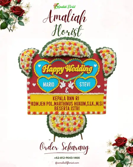 Papan Bunga Pernikahan Karangbahagia
